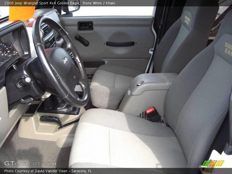Stone White / Khaki 2006 Jeep Wrangler Sport 4x4 Golden Eagle