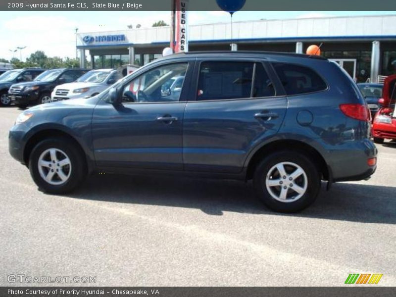 Slate Blue / Beige 2008 Hyundai Santa Fe GLS
