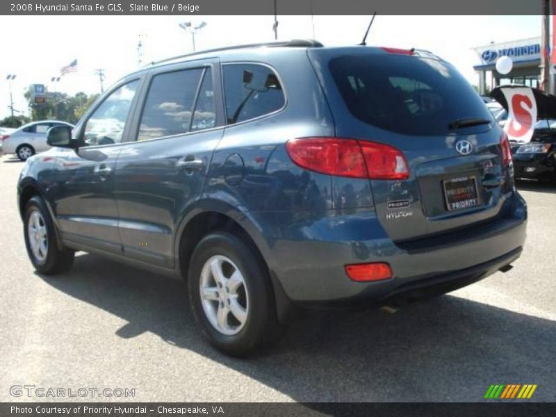 Slate Blue / Beige 2008 Hyundai Santa Fe GLS