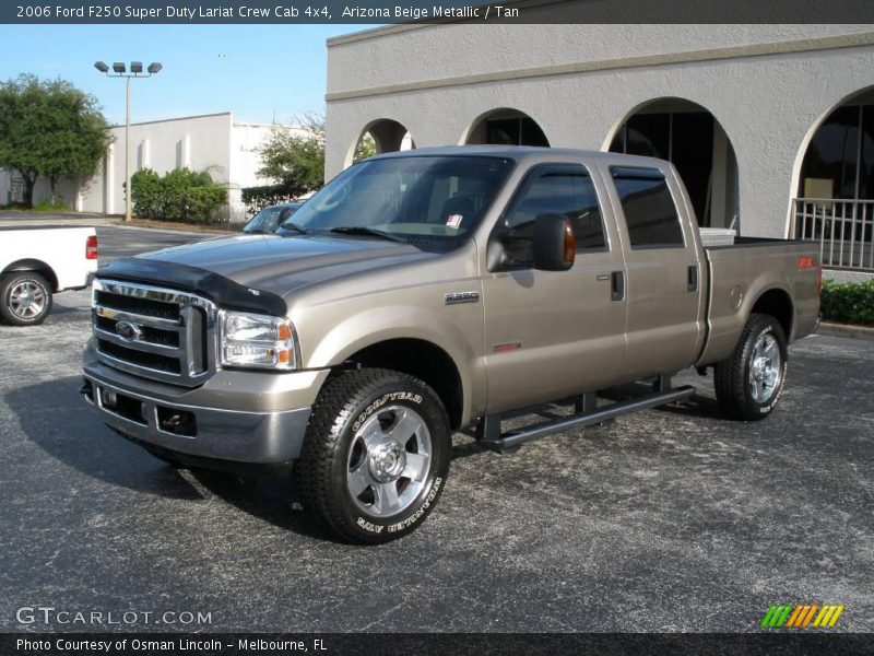 Arizona Beige Metallic / Tan 2006 Ford F250 Super Duty Lariat Crew Cab 4x4