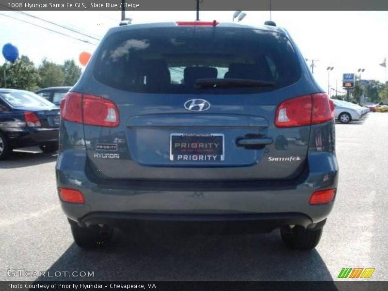 Slate Blue / Beige 2008 Hyundai Santa Fe GLS