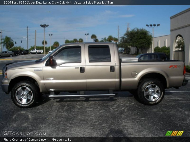 Arizona Beige Metallic / Tan 2006 Ford F250 Super Duty Lariat Crew Cab 4x4
