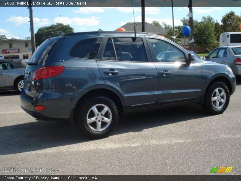 Slate Blue / Beige 2008 Hyundai Santa Fe GLS