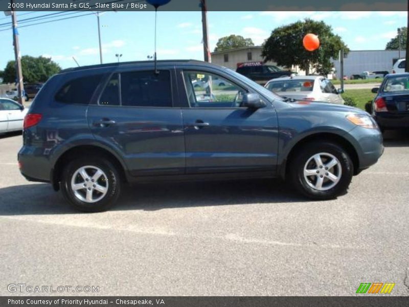 Slate Blue / Beige 2008 Hyundai Santa Fe GLS