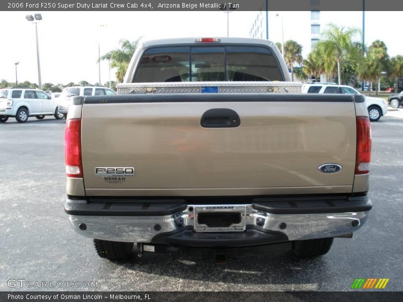 Arizona Beige Metallic / Tan 2006 Ford F250 Super Duty Lariat Crew Cab 4x4