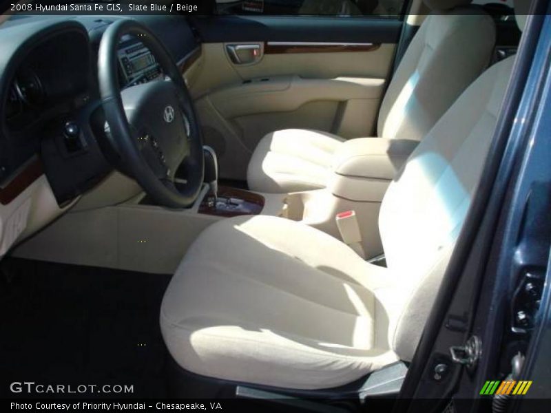 Slate Blue / Beige 2008 Hyundai Santa Fe GLS