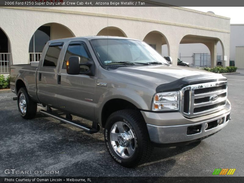 Arizona Beige Metallic / Tan 2006 Ford F250 Super Duty Lariat Crew Cab 4x4