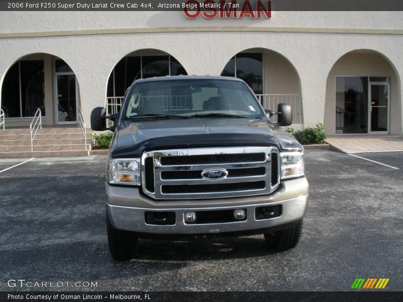 Arizona Beige Metallic / Tan 2006 Ford F250 Super Duty Lariat Crew Cab 4x4