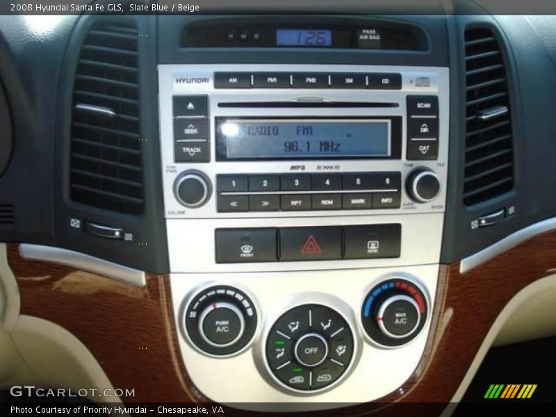 Slate Blue / Beige 2008 Hyundai Santa Fe GLS