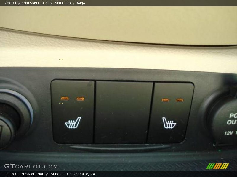 Slate Blue / Beige 2008 Hyundai Santa Fe GLS
