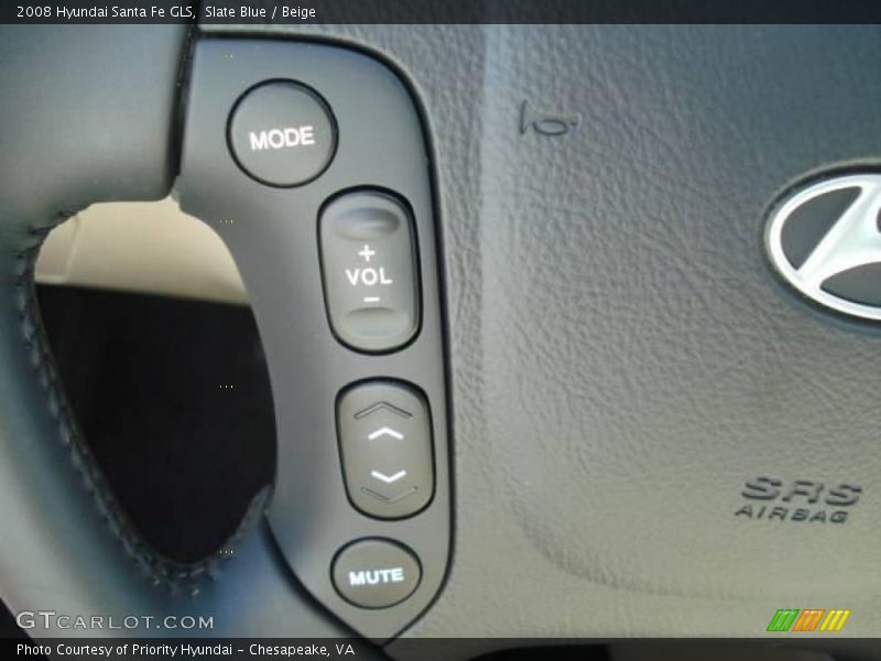 Slate Blue / Beige 2008 Hyundai Santa Fe GLS