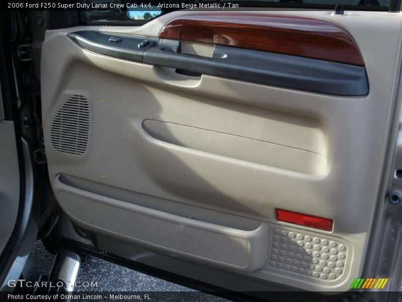 Arizona Beige Metallic / Tan 2006 Ford F250 Super Duty Lariat Crew Cab 4x4