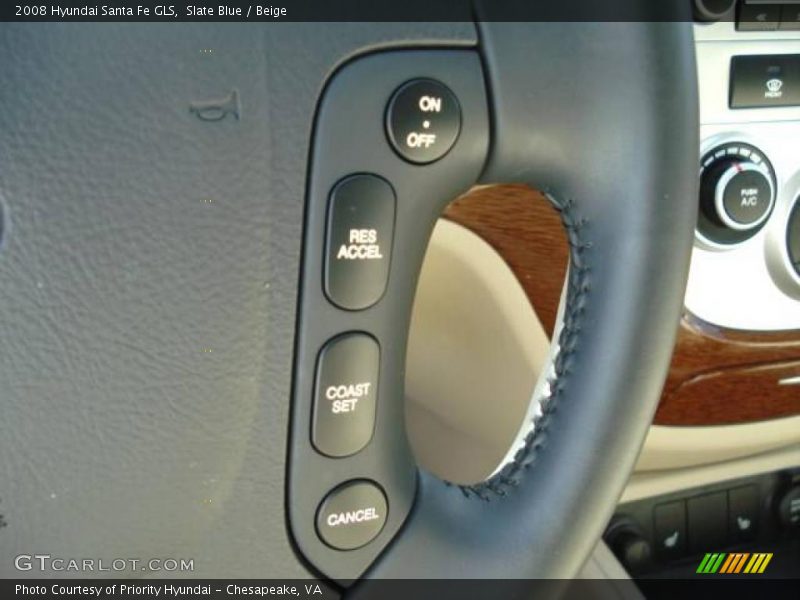 Slate Blue / Beige 2008 Hyundai Santa Fe GLS