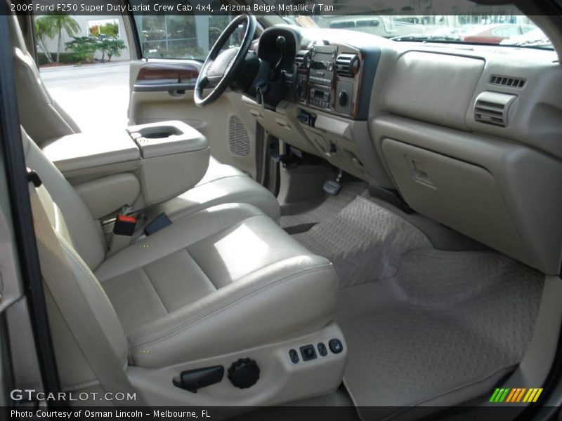Arizona Beige Metallic / Tan 2006 Ford F250 Super Duty Lariat Crew Cab 4x4
