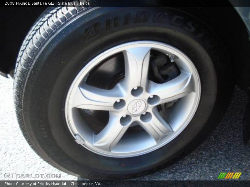 Slate Blue / Beige 2008 Hyundai Santa Fe GLS