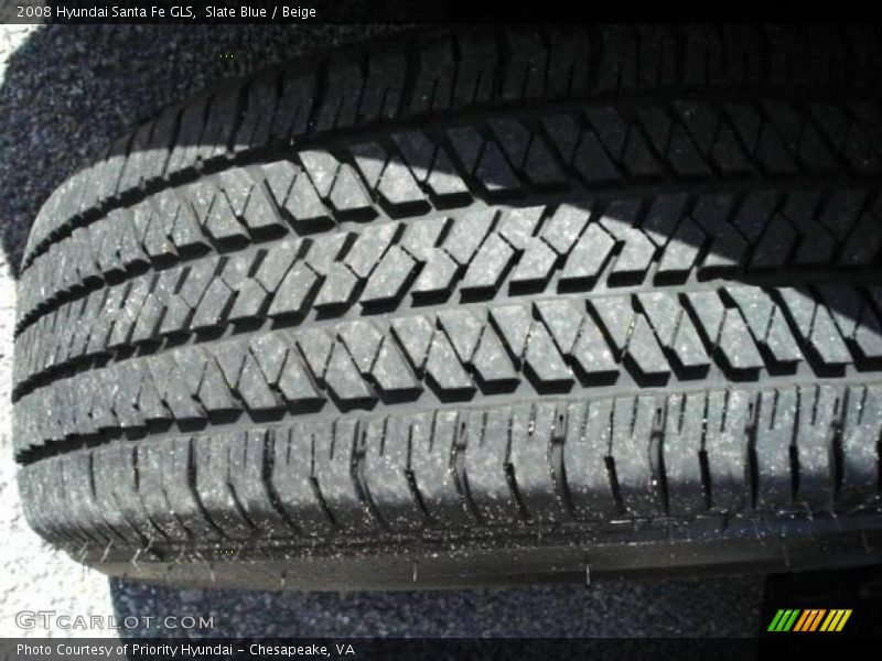 Slate Blue / Beige 2008 Hyundai Santa Fe GLS