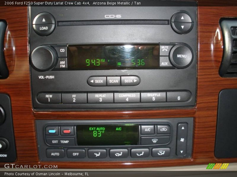 Arizona Beige Metallic / Tan 2006 Ford F250 Super Duty Lariat Crew Cab 4x4