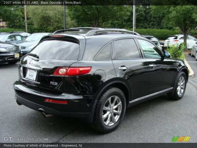Black Obsidian / Brick/Black 2007 Infiniti FX 35 AWD