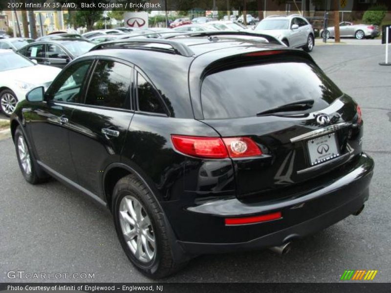 Black Obsidian / Brick/Black 2007 Infiniti FX 35 AWD