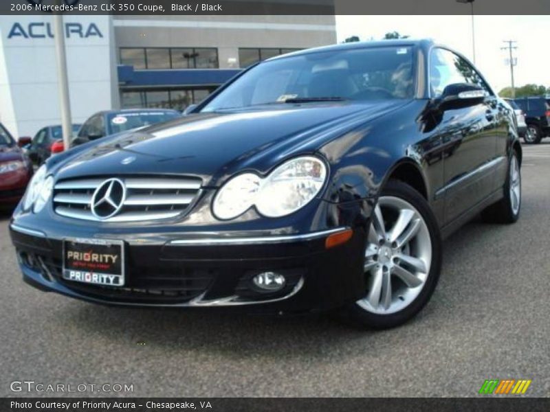 Black / Black 2006 Mercedes-Benz CLK 350 Coupe