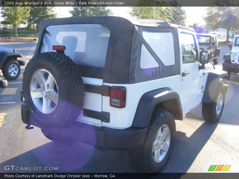 Stone White / Dark Khaki/Medium Khaki 2009 Jeep Wrangler X 4x4