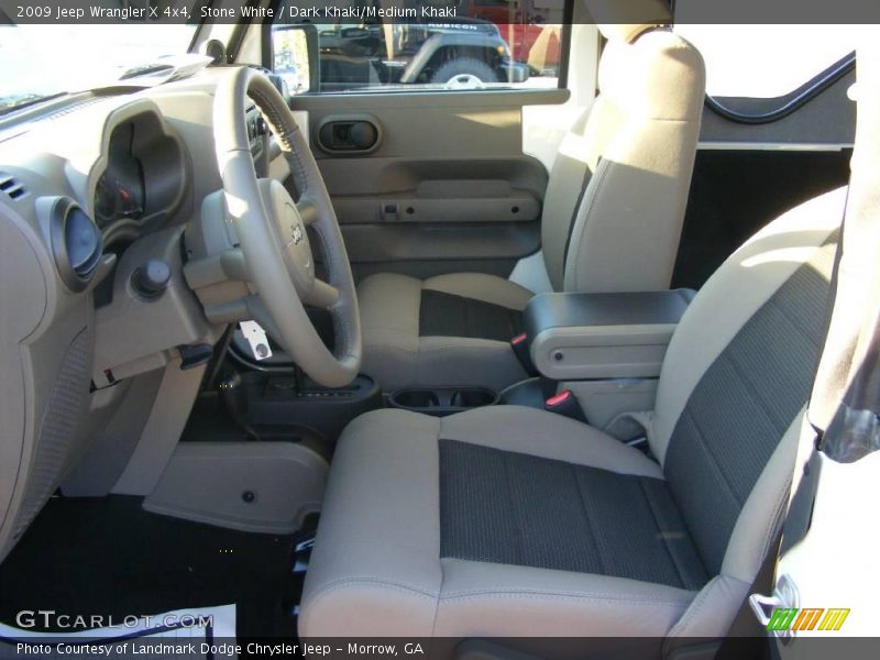 Stone White / Dark Khaki/Medium Khaki 2009 Jeep Wrangler X 4x4