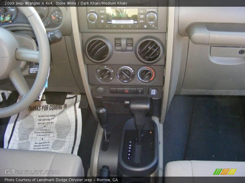 Stone White / Dark Khaki/Medium Khaki 2009 Jeep Wrangler X 4x4