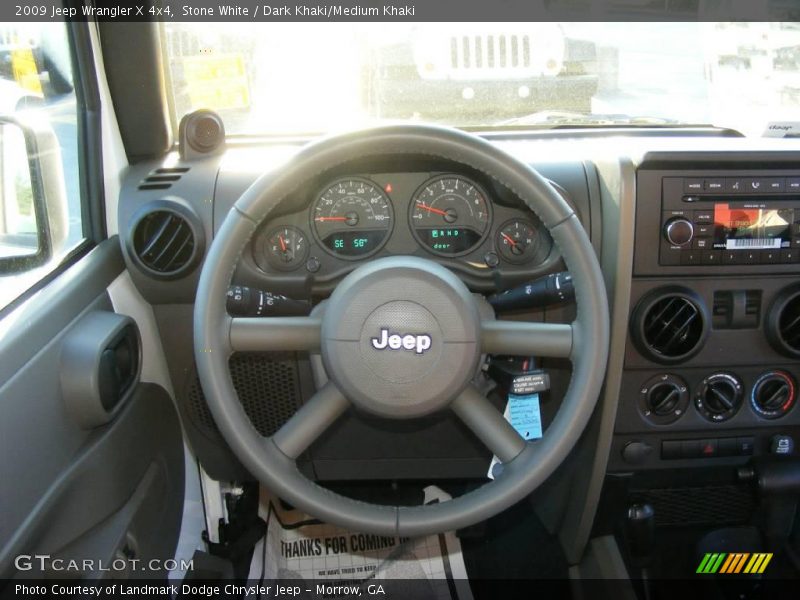Stone White / Dark Khaki/Medium Khaki 2009 Jeep Wrangler X 4x4