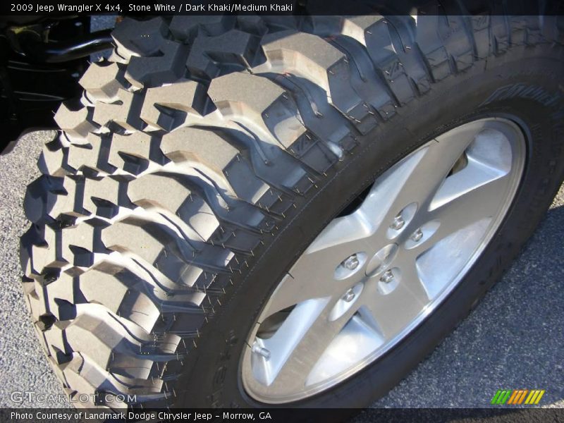 Stone White / Dark Khaki/Medium Khaki 2009 Jeep Wrangler X 4x4