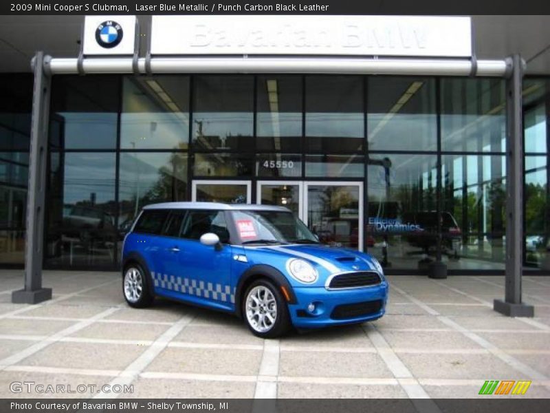 Laser Blue Metallic / Punch Carbon Black Leather 2009 Mini Cooper S Clubman