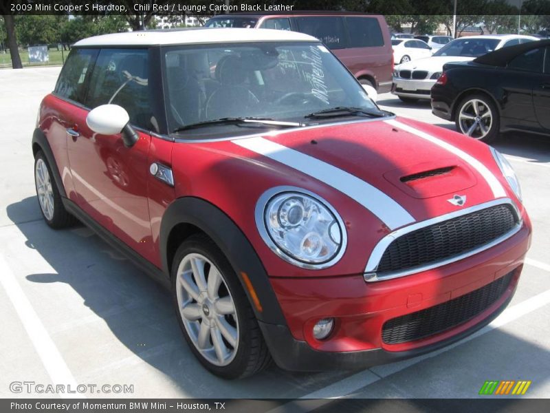 Chili Red / Lounge Carbon Black Leather 2009 Mini Cooper S Hardtop