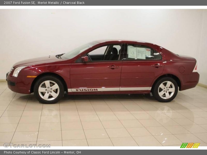 Merlot Metallic / Charcoal Black 2007 Ford Fusion SE