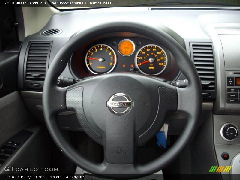 Fresh Powder White / Charcoal/Steel 2008 Nissan Sentra 2.0