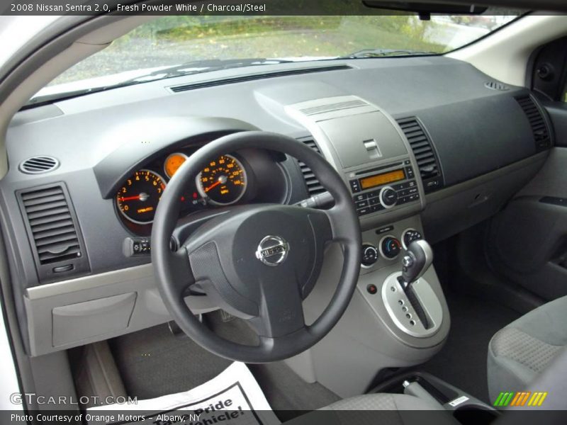 Fresh Powder White / Charcoal/Steel 2008 Nissan Sentra 2.0