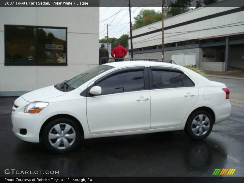 Polar White / Bisque 2007 Toyota Yaris Sedan