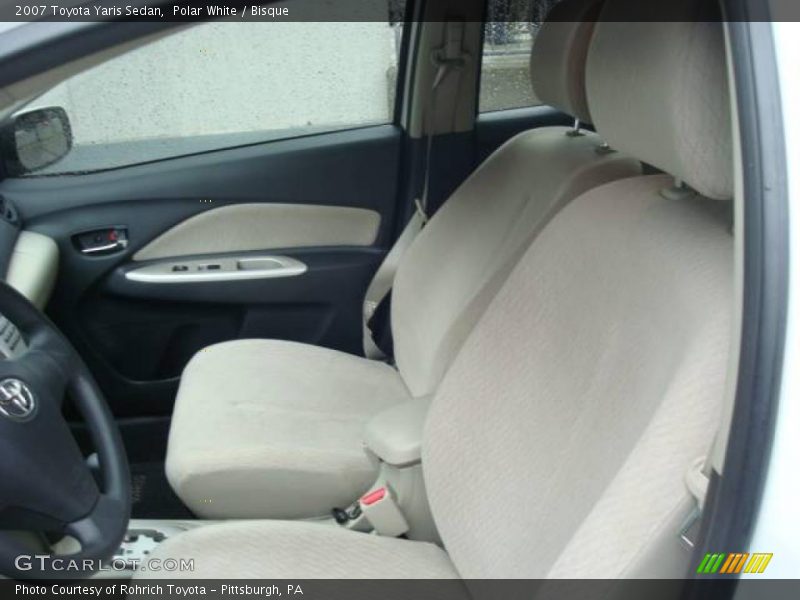Polar White / Bisque 2007 Toyota Yaris Sedan