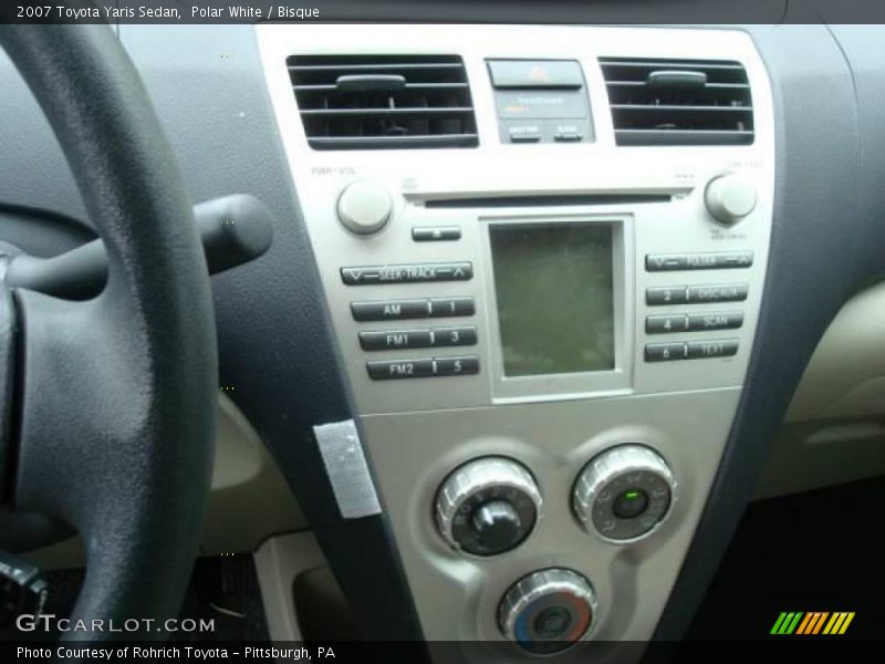 Polar White / Bisque 2007 Toyota Yaris Sedan