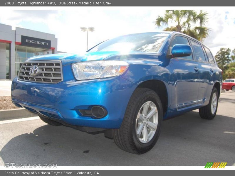 Blue Streak Metallic / Ash Gray 2008 Toyota Highlander 4WD