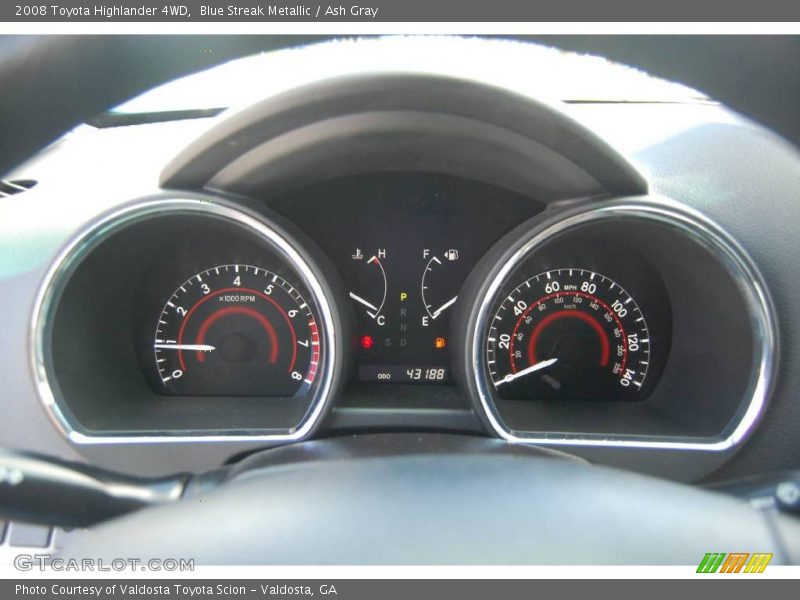 Blue Streak Metallic / Ash Gray 2008 Toyota Highlander 4WD