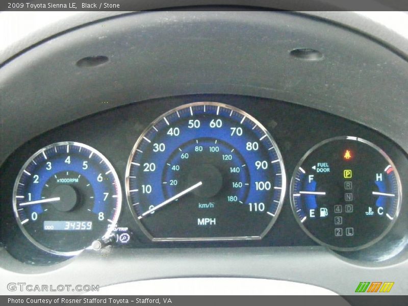 Black / Stone 2009 Toyota Sienna LE