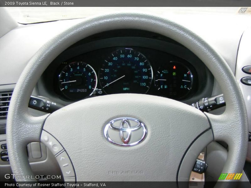 Black / Stone 2009 Toyota Sienna LE