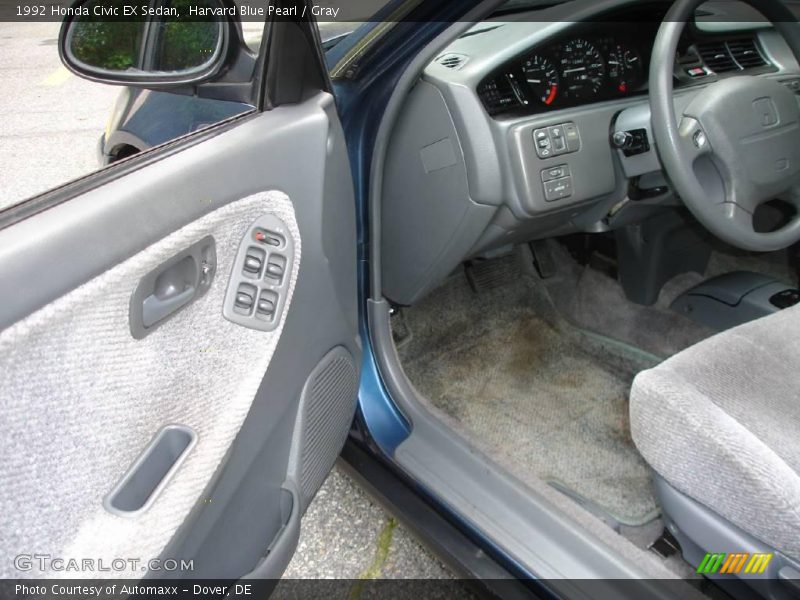 Harvard Blue Pearl / Gray 1992 Honda Civic EX Sedan