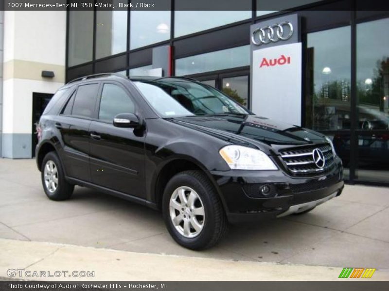 Black / Black 2007 Mercedes-Benz ML 350 4Matic
