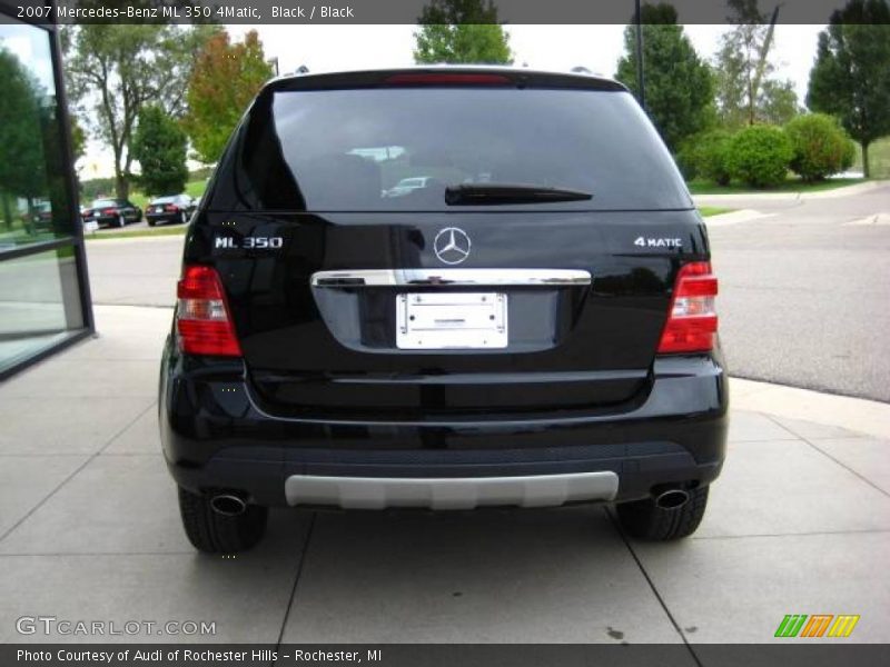 Black / Black 2007 Mercedes-Benz ML 350 4Matic
