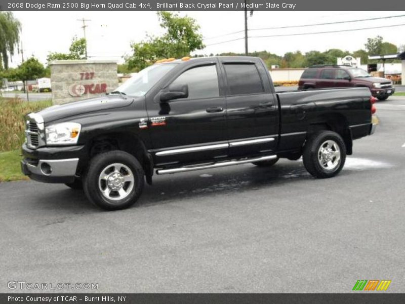 Brilliant Black Crystal Pearl / Medium Slate Gray 2008 Dodge Ram 2500 Big Horn Quad Cab 4x4