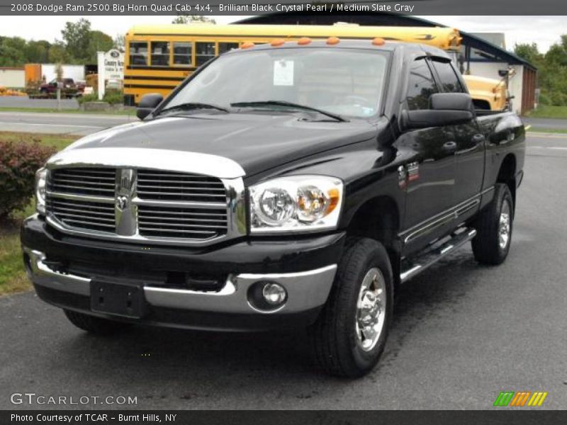 Brilliant Black Crystal Pearl / Medium Slate Gray 2008 Dodge Ram 2500 Big Horn Quad Cab 4x4