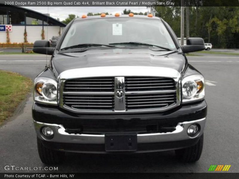Brilliant Black Crystal Pearl / Medium Slate Gray 2008 Dodge Ram 2500 Big Horn Quad Cab 4x4