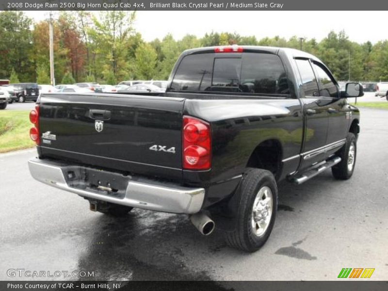 Brilliant Black Crystal Pearl / Medium Slate Gray 2008 Dodge Ram 2500 Big Horn Quad Cab 4x4