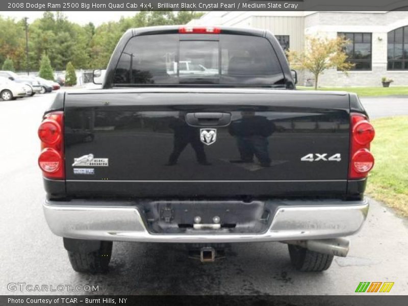Brilliant Black Crystal Pearl / Medium Slate Gray 2008 Dodge Ram 2500 Big Horn Quad Cab 4x4