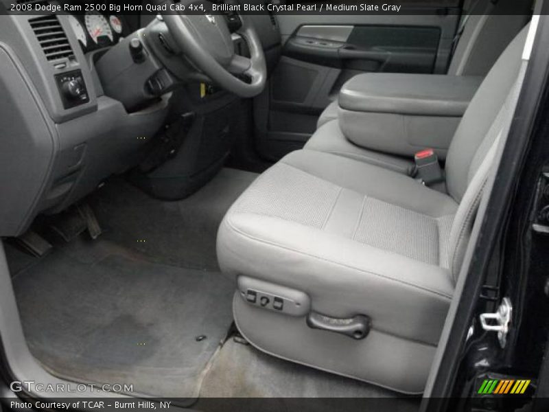 Brilliant Black Crystal Pearl / Medium Slate Gray 2008 Dodge Ram 2500 Big Horn Quad Cab 4x4